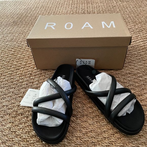 ROAM NWT Womens Tubey Sandals Black - Picture 3 of 4